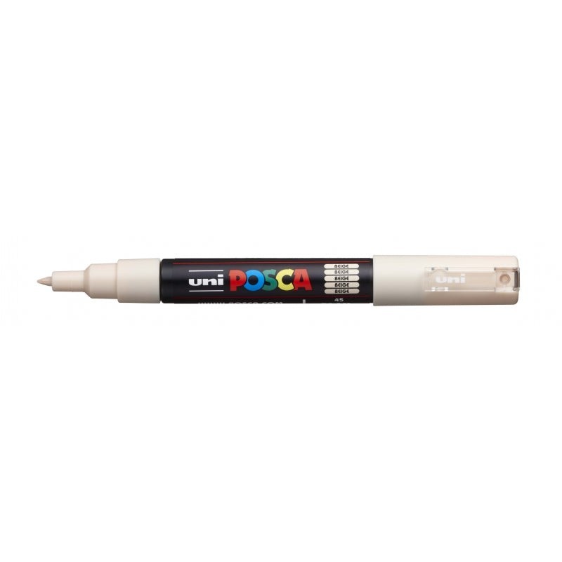 Posca PC-1M Paint Marker - 0.7mm Conical Polyester Tip - Water-Based Ink - Light Resistant - Beige