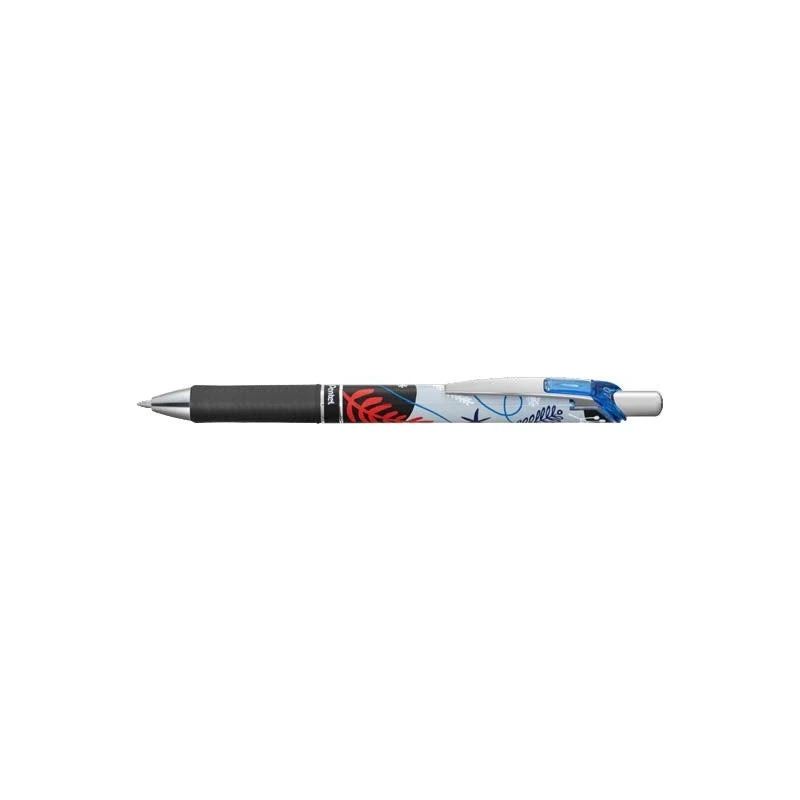 Pentel Energel Stylo à Encre Gel Rétractable 0.7mm - Tracé 0.35mm - Rechargeable - Grip de Préhension - Encre Couleur Bleu