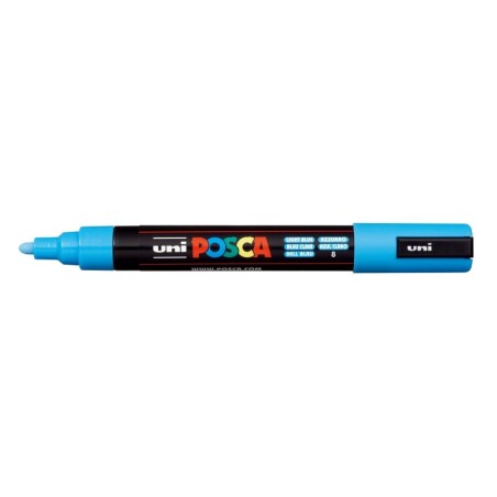 Posca PC-5M Paint Marker - Bullet Tip 1.8-2.5mm - Water-Based Ink - Light Resistant - Non-Permanent - Light Blue