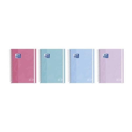 Oxford Touch Spiral School Diary - Spanish - Extra Hard Cover - Octavo Format - Week to View - Assorted Colours