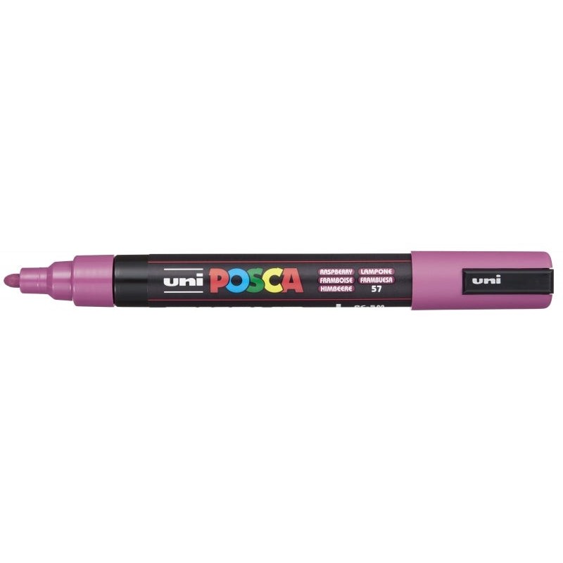 Posca PC-5M Marqueur de Peinture à Base d'Eau - Pointe Ogive 1.8-2.5mm - Largeur de Tracé 1.8-2.5mm - Non Permanent - Résistant
