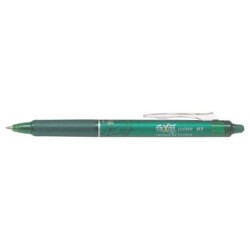 Pilot Frixion Clicker Stylo Gel Effaçable Rétractable - Pointe Bille 0.7mm - Tracé 0.4mm - Grip Ergonomique - Couleur Vert