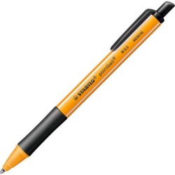 Stabilo Pointball Boligrafo Retractil - Punta de 1mm - Tinta con Base de Aceite - Recargable - 79% Plastico Reciclado - Grip