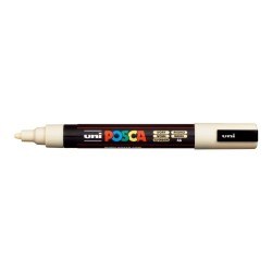 Posca PC-5M Paint Marker - Polyester Tip 1.8-2.5mm - Water-Based Ink - Light Resistant - Non-Permanent - Ivory