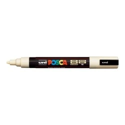 Posca PC-5M Paint Marker - Polyester Tip 1.8-2.5mm - Water-Based Ink - Light Resistant - Non-Permanent - Ivory