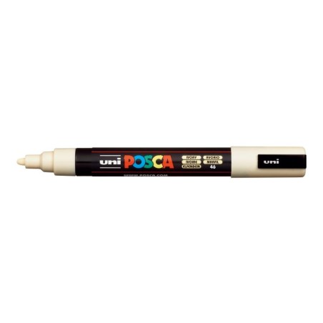 Posca PC-5M Paint Marker - Polyester Tip 1.8-2.5mm - Water-Based Ink - Light Resistant - Non-Permanent - Ivory
