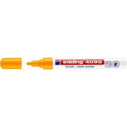 Edding 4095 Marcador de Giz Líquido - Ponta Redonda - Traço entre 2 e 3mm - Odor Neutro - Cor Laranja Néon