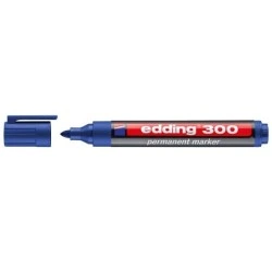 Edding 300 Permanent Marker - Bullet Tip - Line Width between 1.5 and 3 mm - Almost Odourless Ink - Cap with Clip - Fast Drying