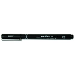 Uni-ball PIN02-200(S) Rotulador Calibrado - Punta Poliacetal 0.2mm - Tinta Pigmentada Resistente al Agua y Luz - Ideal para