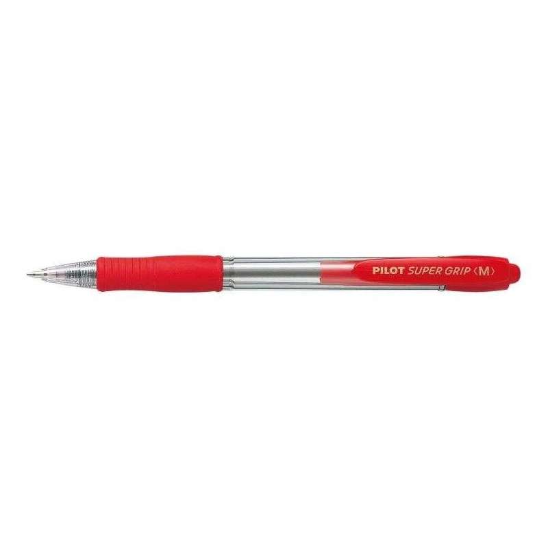Pilot Boligrafo de Bola Retractil SuperGrip - Punta Redonda 1.0mm - Trazo 0.27mm - Tinta de Aceite - Grip Ergonomico - Color