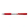 Pilot SuperGrip Retractable Ballpoint Pen - 1.0mm Round Point - 0.27mm Line Width - Oil-Based Ink - Ergonomic Grip - Red