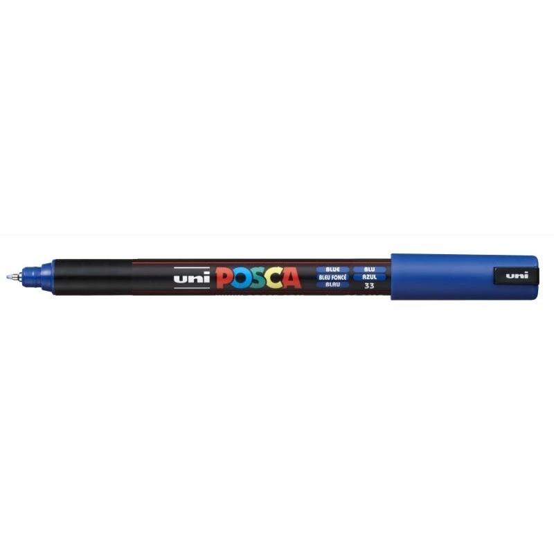 Posca PC-1MR Marcador de Pintura - Ponta Roller de Fibra 0,7mm - Linha Extrafina - Tinta Pigmentada à Base de Água - Resistente