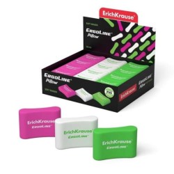 Erichkrause Ergoline Pillow Goma de Borrar Ergonomica - Fabricada de Caucho Termoplastico Hipoalergenico - Sin PVC - Colores