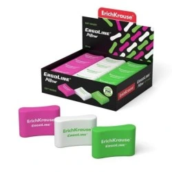 Erichkrause Ergoline Pillow Goma de Borrar Ergonomica - Fabricada de Caucho Termoplastico Hipoalergenico - Sin PVC - Colores