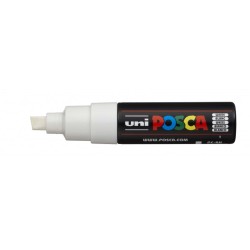 Posca PC-8K Marcador de Pintura - Punta Biselada Acrilica 8mm - Tinta Base al Agua - No Permanente - Resistente a la Luz