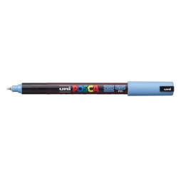 Posca PC-1MR Paint Marker - 0.7mm Fibre Roller Tip - Water-Based Pigmented Ink - Light Resistant - Glacier Blue Colour