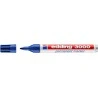 Edding 3000 Marqueur Permanent - Pointe Ronde de 1.5mm - Trait entre 1.5 et 3mm - Rechargeable - Séchage Rapide - Couleur Bleu