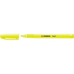 Stabilo Flash Surligneur Fluorescent - Format Poche - Tracé de 1 et 3.5mm - Encre à Base d'Eau - Couleur Jaune