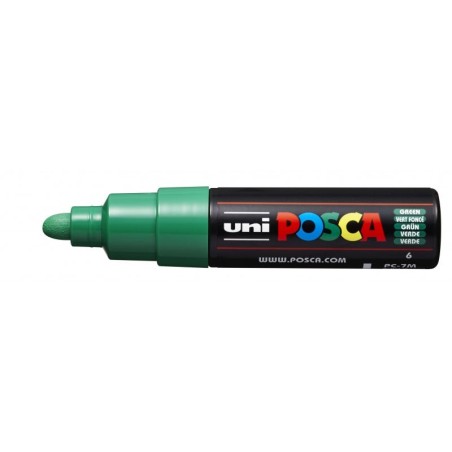 Posca PC-7M Marqueur Peinture à Base d'Eau - Pointe Ogive 4.5-5.5mm - Encre Pigmentée - Résistant à la Lumière - Couleur Vert