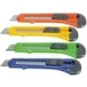 Bismark Large Retractable Cutter - Size 17x8x15cm - Plastic Grip - Safety Lock - Assorted Colours