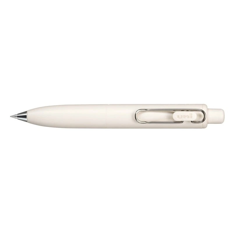 Uni-ball One P Boligrafo Retractil con Punta Fina 0.5mm - Agarre Suave y Comodo - Tinta Color Negro - Cuerpo de Color Blanco