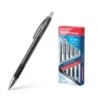 Erichkrause Automatic Gel Pen R-301 Original Gel Matic&Grip - Quick-Drying Gel Ink - Transparent Body with Rubber Grip - Black