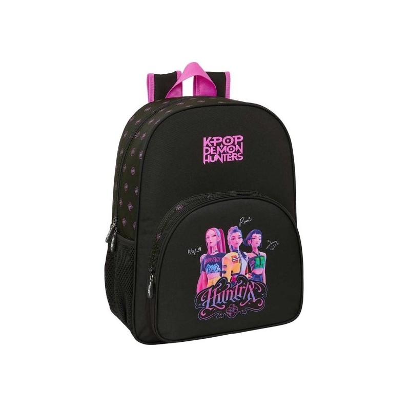 Safta K-Pop Demon Hunters Mochila - Adaptable a Carro - Bolsillo Frontal - Portabotellas - Cremallera con Doble Tirador - Asa