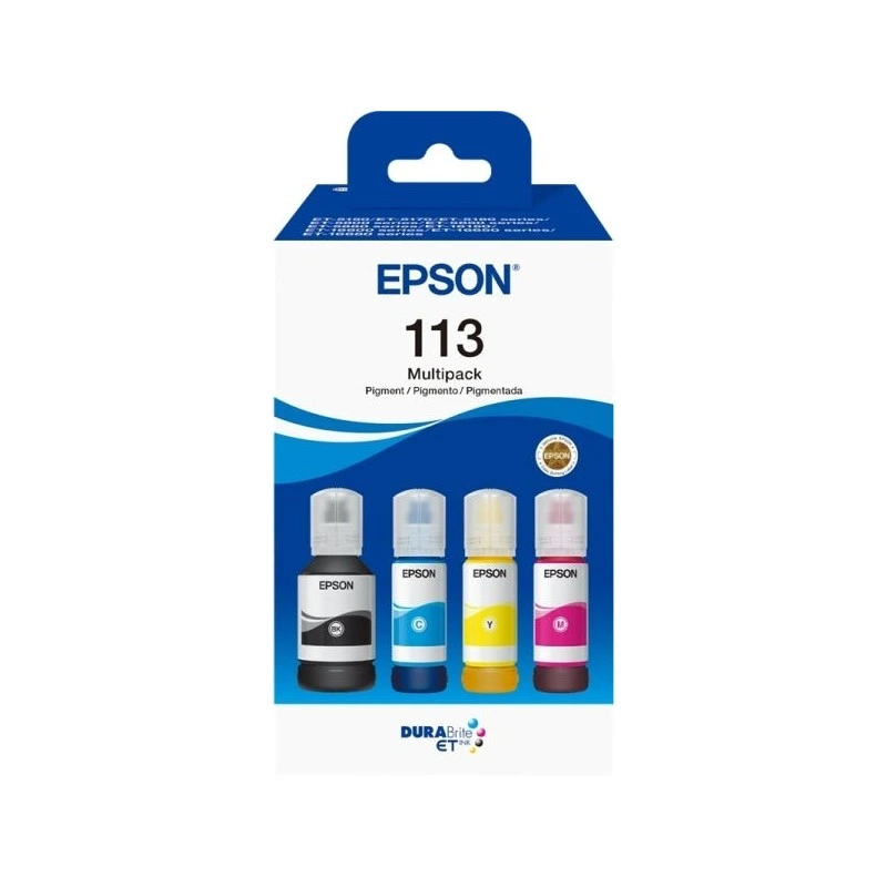 Epson 113 Pack de 4 Frascos de Tinta Pigmentada Originais - C13T06B640