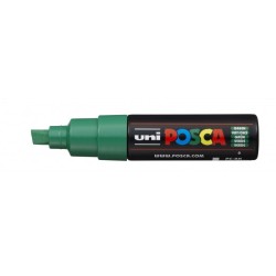 Posca PC-8K Water-Based Paint Marker - Acrylic Chisel Tip 8mm - Broad Line - Light Resistant - Green