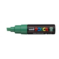 Posca PC-8K Water-Based Paint Marker - Acrylic Chisel Tip 8mm - Broad Line - Light Resistant - Green