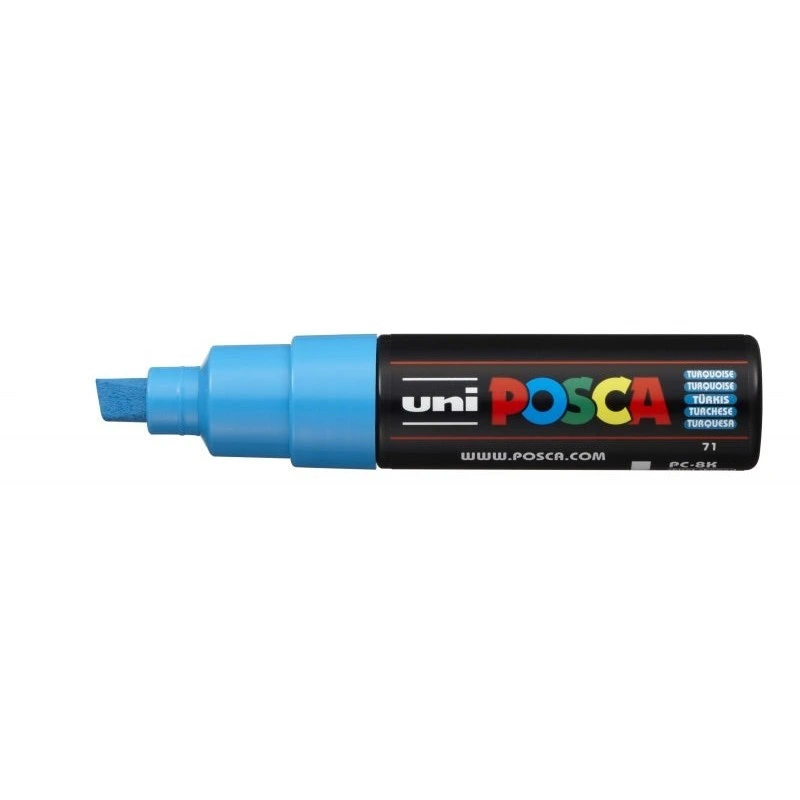 Posca PC-8K Marcador de Pintura - Ponta Biselada Acrílica 8mm - Tinta à Base de Água - Resistente à Luz - Não Permanente - Cor