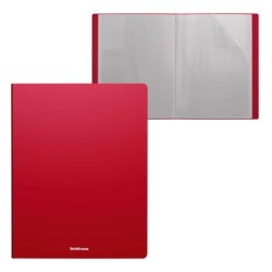 Erichkrause Matt Classic Folder with 20 Sleeves - A4 Size - Red