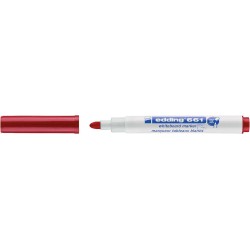 Edding 661 Whiteboard Marker - Bullet Tip - Line Width between 1 and 2 mm - Pigmented Ink - Dry Erasable - Red