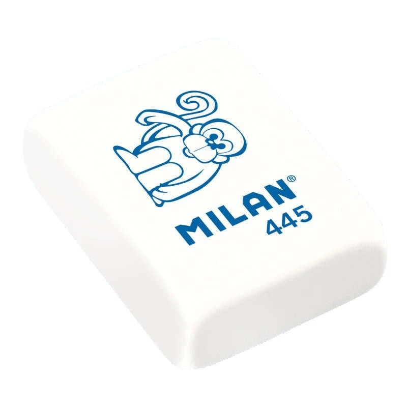 Milan 445 Rectangular Eraser - Breadcrumb Type - Synthetic Rubber - Children's Designs - Assorted Colours