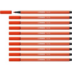 Stabilo Pen 68 Fibre Tip Marker - Line Width approx. 1mm - Water-Based Ink - Red