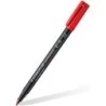 Staedtler Lumocolor 317 Permanent Marker - Medium Bullet Tip - Approx. 1mm Line Width - Cap with Clip - Fast Drying - Red