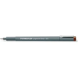 Staedtler Pigment Liner 308 Feutre Calibré - Tracé 0.5mm - Séchage Rapide - Couleur Marron