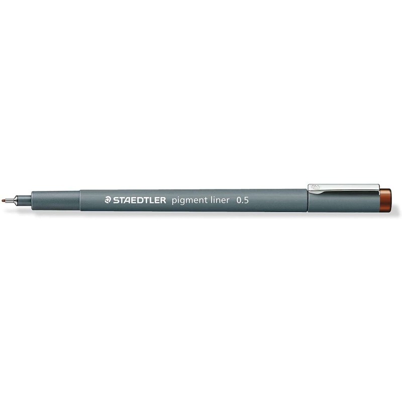 Staedtler Pigment Liner 308 Fineliner Pen - 0.5mm Line Width - Quick Drying - Brown