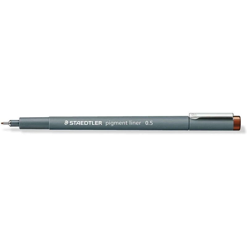Staedtler Pigment Liner 308 Fineliner Pen - 0.5mm Line Width - Quick Drying - Brown