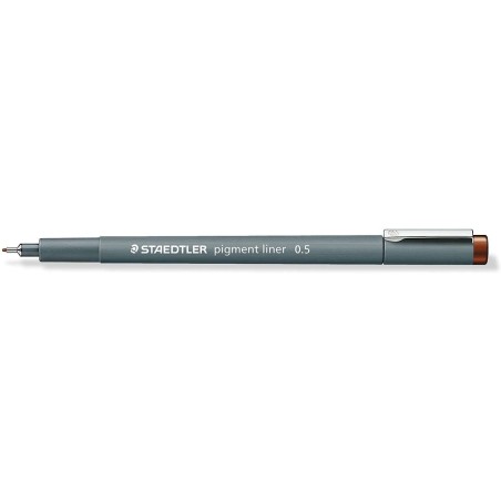 Staedtler Pigment Liner 308 Fineliner Pen - 0.5mm Line Width - Quick Drying - Brown