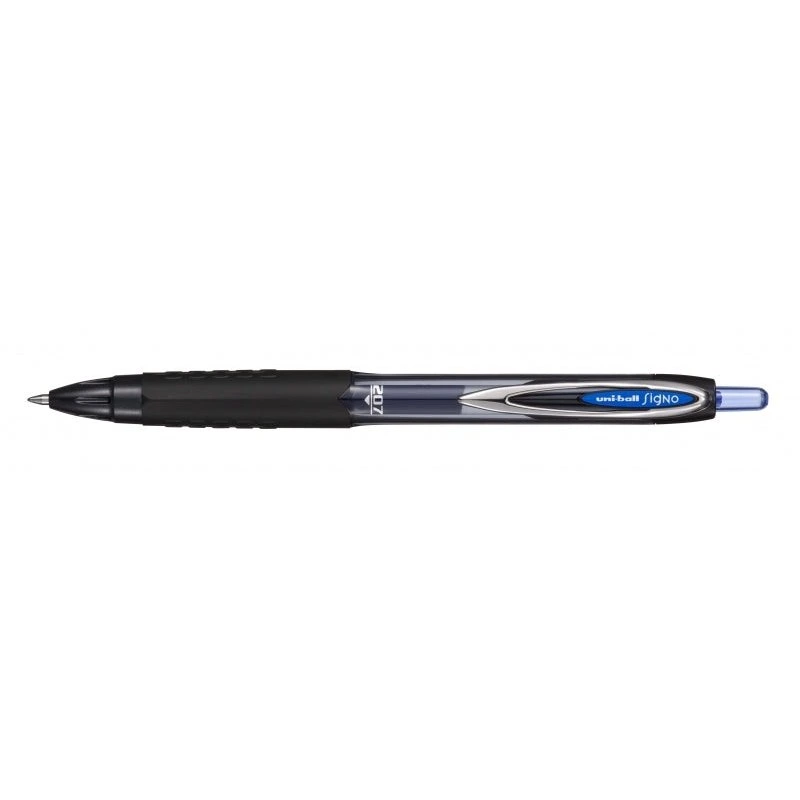 Uni-ball UMN-207E Roller Signo - Pointe Bille 0.7mm - Grip en Caoutchouc Anti-Fatigue - Encre Pigmentée Résistante à la Lumière