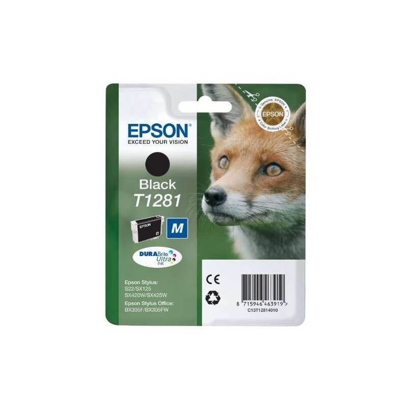 Epson T1281 Tinteiro Preto Original - C13T12814012