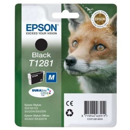 Epson T1281 Tinteiro Preto Original - C13T12814012