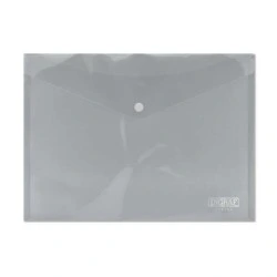 Ingraf A4 Document Envelope - Press Stud Closure - Clear Crystal Polypropylene - Transparent
