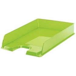 Esselte Europost Document Tray - Transparent Plastic - Vertical Format - A4 - Transparent Green
