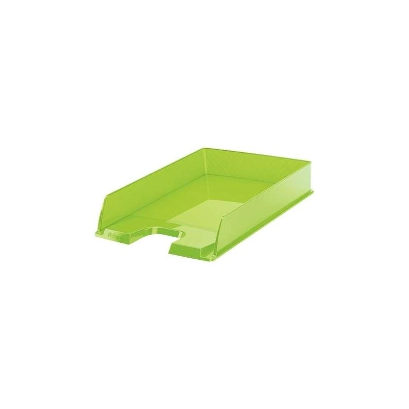Esselte Europost Document Tray - Transparent Plastic - Vertical Format - A4 - Transparent Green