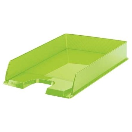 Esselte Europost Document Tray - Transparent Plastic - Vertical Format - A4 - Transparent Green