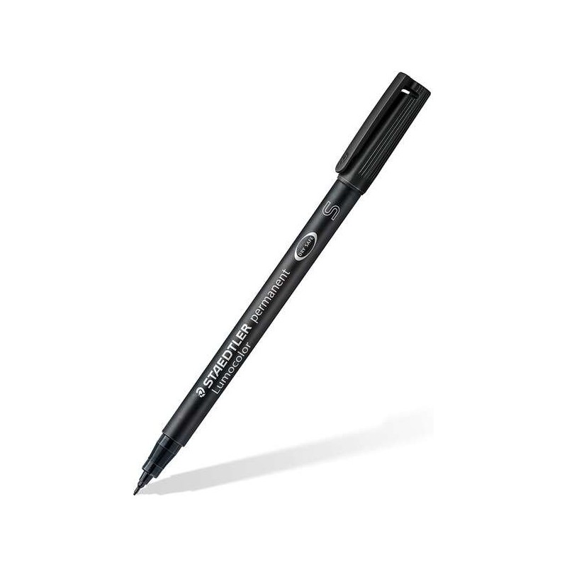 Staedtler Lumocolor Permanent 313 Rotulador Permanente de Punta Fina - Trazo 0.4mm - Secado Rapido - Color Negro
