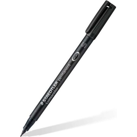 Staedtler Lumocolor Permanent 313 Fine Tip Permanent Marker - Line Width 0.4mm - Quick Drying - Colour Black