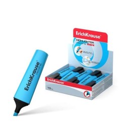 Erichkrause Visioline V-12 Marcador Fluorescente - Ponta Biselada - Tinta à Base de Água - Cor Azul
